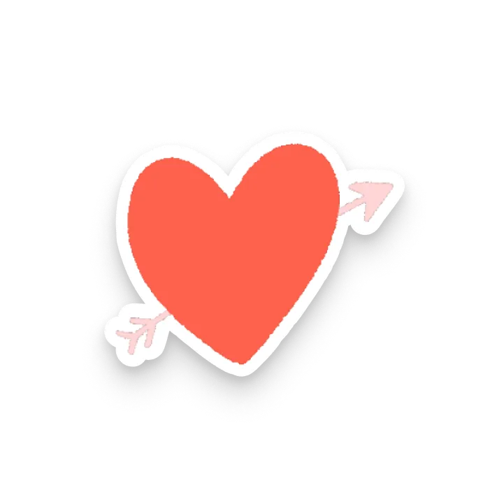 Heart sticker